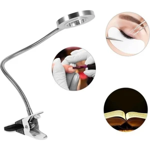 Büyüteç Mandallı Masa Büyüteci Çalışma Lambası Kitap Okuma Makyaj Büyüteci Oje Tırnak Bakım Büyüteci