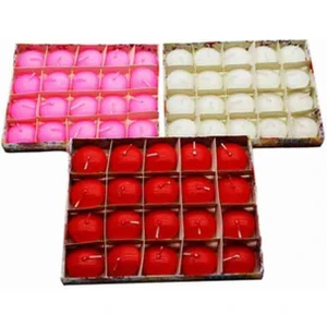 Suda Yüzen Mum 20 Adet Beyaz ve Renkli