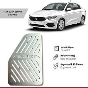 Fiat Egea Ayak Dinlendirme Pedalı Krom Ayak Dayama Pedalı 2015 2023 Arası Uyumlu