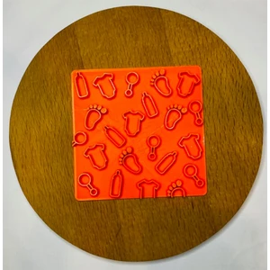 Small Shapes Baby Shower Baskılı Kurabiye Kalıbı