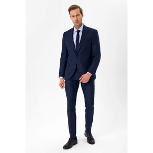 Slimfit Armürlü Takım Elbise