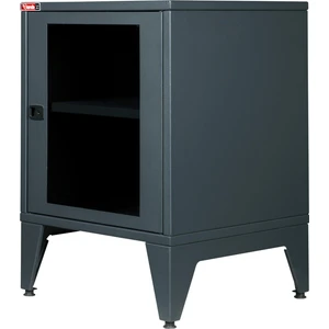 - Ziglat 655 - Metal Dolap - Cam Kapılı - Antrasit Gri.