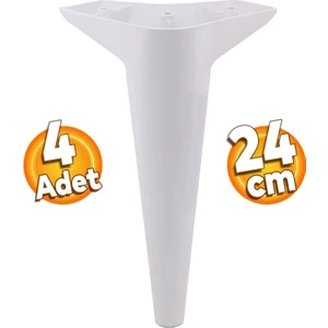 Aspen 4 Adet Lüks Mobilya Kanepe Koltuk Tv Ünitesi Baza Ayağı Ayakları 24 Cm Beyaz Ayak