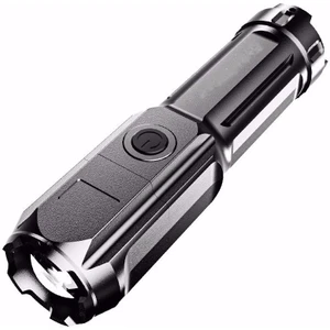 Go Biz Abs Güçlü Zoom El Feneri, Açık Ev Çok Fonksiyonlu Taşınabilir Ev Aydınlatma Küçük El Feneri, USB Şarjlı LED Güçlü Çok Amaçlı El Feneri Kamp Lambası Reflektör (Yurt Dışından)