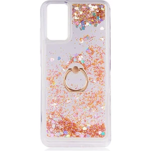 Kip GSM Galaxy A02S Kılıf Sıvılı Simli Yüzüklü Kapak