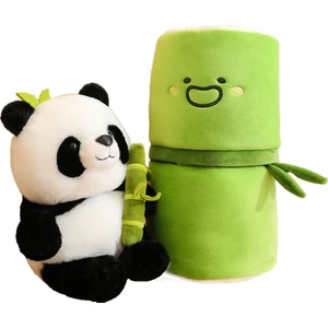 25 cm Dev Panda Peluş Oyuncak Bambu Filizlerini Saklıyor (Yurt Dışından)