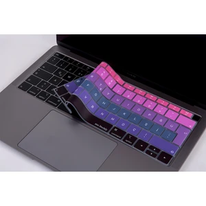 Laptop Macbook Air Klavye Kılıfı Türkçe Q Harf Baskılı A1932 ile Uyumlu Ombre