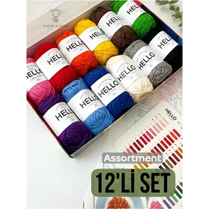 Punch & Amigurumi 12’li (Assortment) Temel Renk Iplik Seti