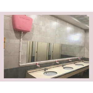 Hilal Kimya 20 Lt Butonlu 2 Musluklu Merkezi Sistem Depolu Sıvı Sabunluk PEMBE