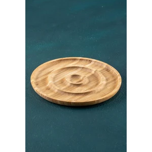 Bambu Yuvarlak Sunum Tabak - 20 Cm