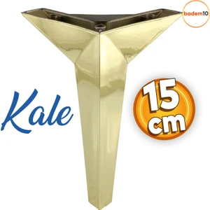 Kale Lüks Mobilya Kanepe Sehpa Tv Ünitesi Koltuk Ayağı 15 Cm Altın Gold Baza Ayakları