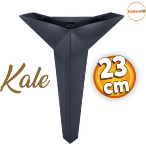 Kale Lüks Mobilya Kanepe Sehpa Tv Ünitesi Koltuk Ayağı 23 Cm Siyah Baza Ayakları