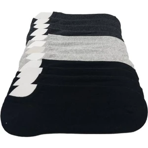 Ciho Socks Erkek Basic 12 Çift Siyah Füme Gri Renk Patik Çorap