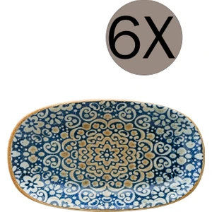 Bonna Porselen Alhambra Gourmet Oval Kayık Tabak 15x8.5 Cm Alhgrm15oky 6'Lı Takım