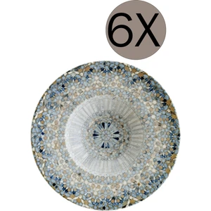 Bonna Porselen Luca Mozaik Çukur Tabak 28 Cm 400 Cc S-Mt-Lucmzbnc28ck 6'Lı Takım