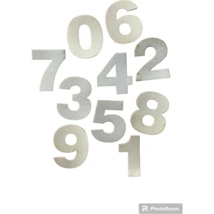 Kiddyworld Simli Eva Yapışkanlı Rakam  0 - 9 Set – Beyaz (Rakam Boyutu 7 Cm)