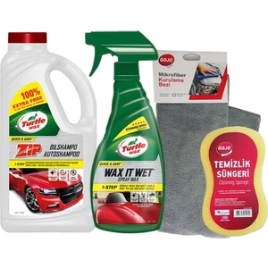 Turtle Wax Hızlı Cila Seti Cila+60 Yıkama+Kurulama Havlusu+Sünger