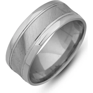 Gümüş Desenli Rodyum Alyans