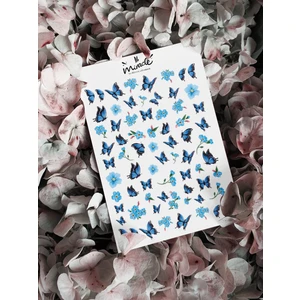 Miracle Creativity Kelebek Maviler Tırnak Dövmesi. Tırnak Tattoo. Nail Art. Tırnak Sticker