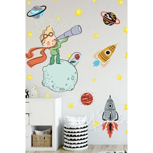 Küçük Prens Uzay Macerası Çocuk Bebek Odası Duvar Sticker Seti