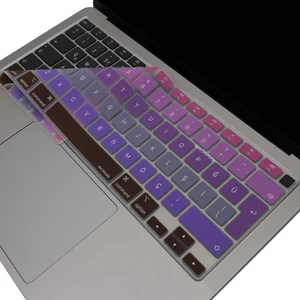 Macbook Air M1 Klavye Kılıfı Türkçe Q Baskı A2179 A2337 ile Uyumlu Ombre