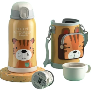 Zethus 550ML Taşınabilir Su Matarası - Sarı (Yurt Dışından)