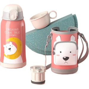 Zethus 550ML Taşınabilir Su Matarası - Pembe (Yurt Dışından)