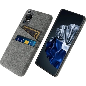 Huawei P60 / P60 Pro Çift Kart Yuvaları Telefon Kılıfı Sert Pc + Bez Telefon Kapağı (Yurt Dışından)
