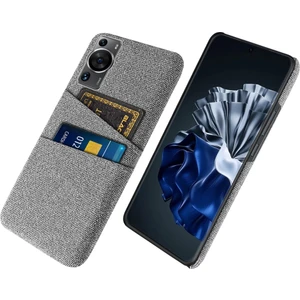 Huawei P60 / P60 Pro Çift Kart Yuvaları Telefon Kılıfı Sert Pc + Bez Telefon Kapağı (Yurt Dışından)