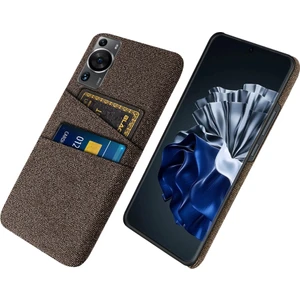 Huawei P60 / P60 Pro Çift Kart Yuvaları Telefon Kılıfı Sert Pc + Bez Telefon Kapağı (Yurt Dışından)