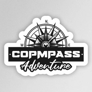 Sb Store Compass Adventure Outdoor Camping Karavan Off Road Sticker Etiket