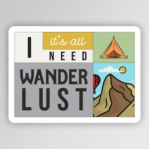 Sb Store Wanderlust Outdoor Adventure Camping Karavan Off Road Sticker Etiket
