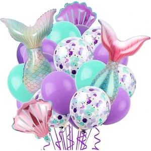 Çıtı Pıtı Store Çıtıpıtıstore Gökkuşağı Kuyruk Midye Reknli Balon Set
