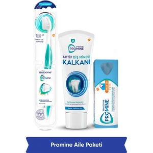 Promine Aile Diş Macunu Paketi - Diş Macunu & Diş Fırçası & Çocuk Diş Macunu