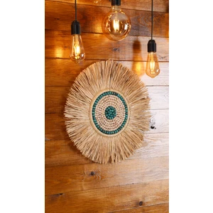 BH Bohem Handmade Bohem Handmade  El Yapımı Ahşap Boncuklu  Rafya Dekor  D003