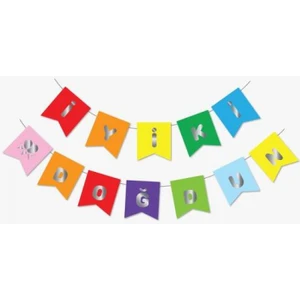 Iyi Ki Doğdun Yazı Renkli/ Gümüş Banner