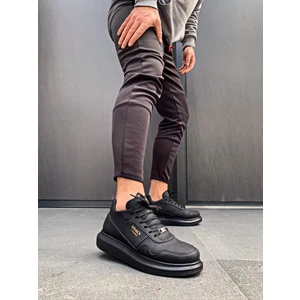 Yüksek Taban Günlük Ayakkabı 040 Siyah (Siyah Taban)