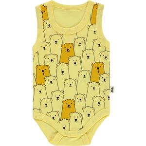 Civil Baby Erkek Bebek Çıtçıtlı Badi 1-18 Ay  Sarı