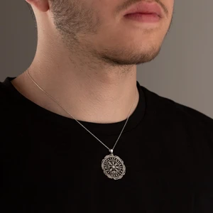 Dkmn Silver 925 Ayar Viking Rune Sembol Kolye