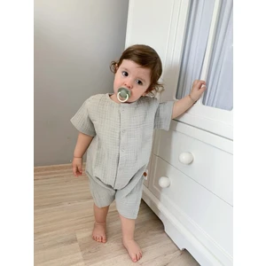Babys Field  Pamuklu 4 Katlı Bambu Müslin Tulum