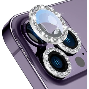 Buff iPhone 14 Pro / 14 Pro Max Diamond Lens Koruyucu Silver