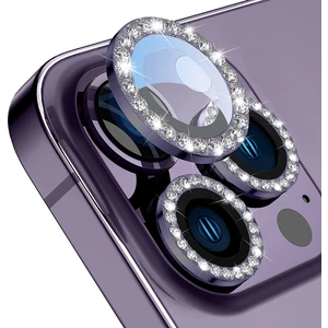 Buff iPhone 14 Pro / 14 Pro Max Diamond Lens Koruyucu Dark Purple