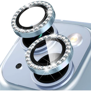 Buff iPhone 14 / 14 Plus Diamond Kamera Lens Koruyucu Light Blue