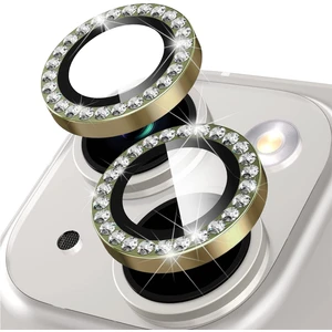 Buff iPhone 14 / 14 Plus Diamond Kamera Lens Koruyucu Gold