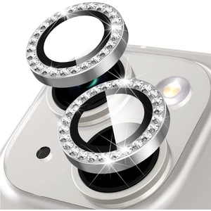 Buff iPhone 14 / 14 Plus Diamond Kamera Lens Koruyucu Silver