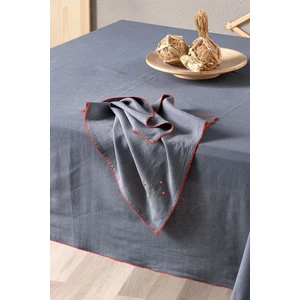 Solen Gri Pamuk - Keten 2'li Peçete 45 x 45 cm