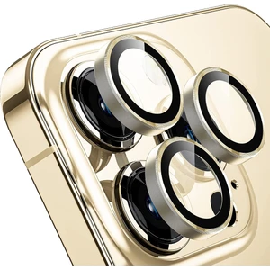 Buff iPhone 13 Pro / 13 Pro Max Kamera Metal Lens Koruyucu Gold