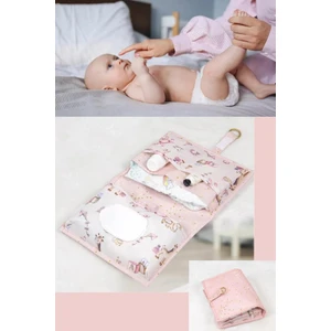 Bebek Alt Bakım Çantası, Baby Alt Açma Değiştirme Katlanır Organizer Pembe
