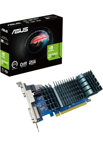 ASUS GEFORCE GT 710 2GB 64bit DDR3 954MHz DVI HDMI Low Profile (GT710-SL-2GD3-BRK-EVO) EKRAN KARTI