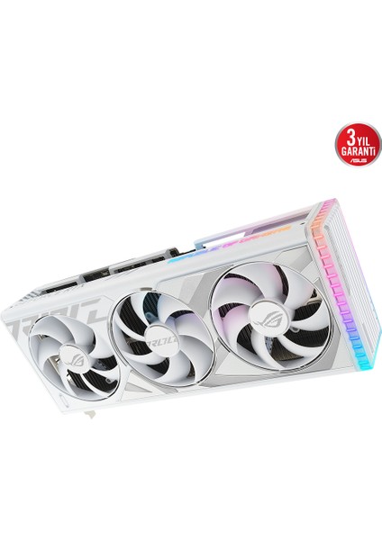 ASUS GEFORCE ROG RTX 4090 24GB 384bit GDDR6X 2640MHz OC 2xHDMI 3xDP RGB (ROG-STRIX-RTX4090-O24G-WHITE) DLSS3 EKRAN KARTI